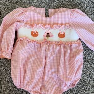 Pink Gingham Kids One Piece